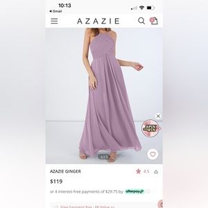 Never worn Azazie bridesmaid wedding dress
